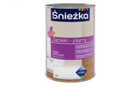 Zacieki lub plamy można zamalować przeznaczoną do tego farbą.